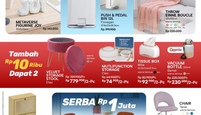 Informa Latanete Hadirkan Promo WOW SALE Spesial 10.10, Belanja Furniture Jadi Makin Hemat!